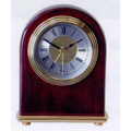 Piano Finish Wood Arch Alarm Clock (4"x1 3/8"x5 1/4")